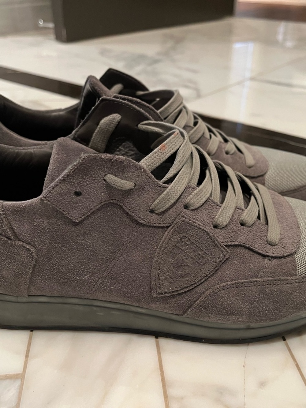 Philippe Model Grey Sneaker with Brown Insole only worn a few times